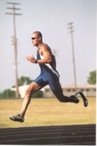 Marlon Shirley. USA athlete, 100m world record holder. Photo M Shirley 